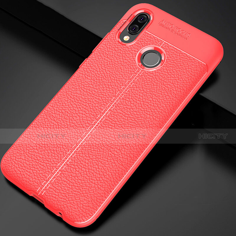 Custodia Silicone Morbida In Pelle Cover per Huawei Nova 3i Rosso
