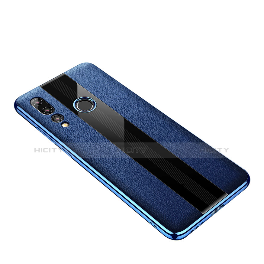 Custodia Silicone Morbida In Pelle Cover per Huawei Nova 4 Blu