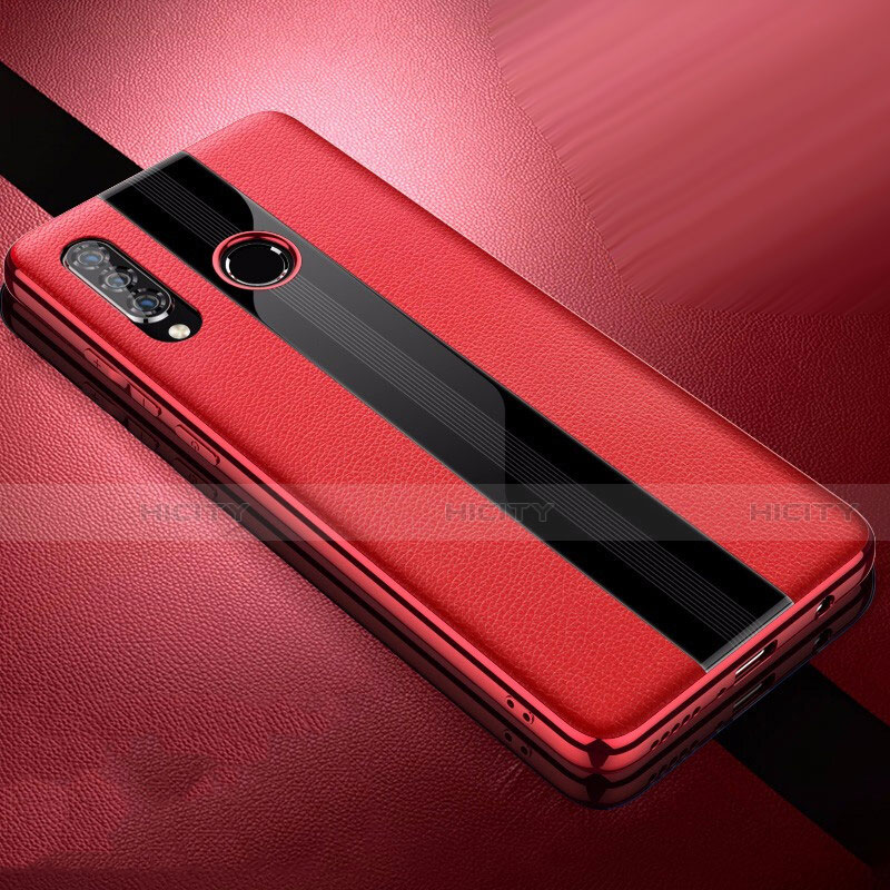 Custodia Silicone Morbida In Pelle Cover per Huawei P30 Lite Rosso