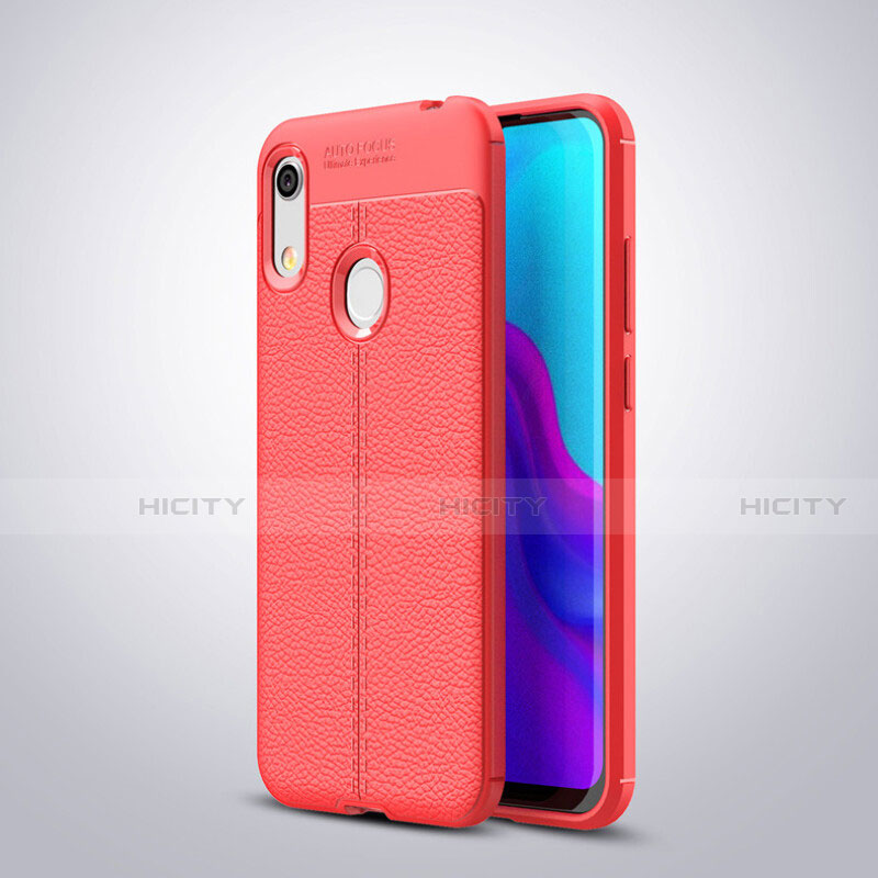 Custodia Silicone Morbida In Pelle Cover per Huawei Y6 Pro (2019) Rosso