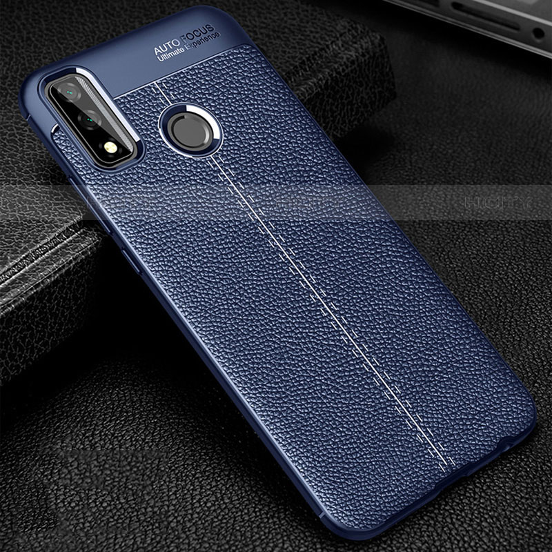 Custodia Silicone Morbida In Pelle Cover per Huawei Y8s Blu
