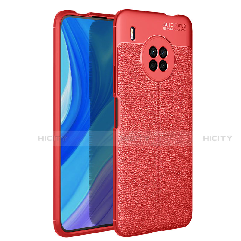 Custodia Silicone Morbida In Pelle Cover per Huawei Y9a Rosso