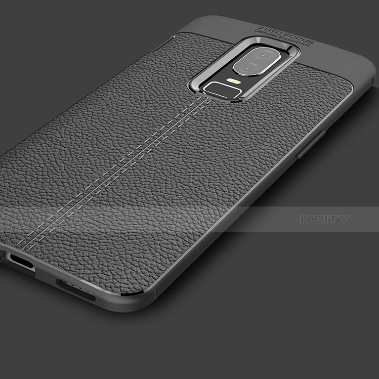 Custodia Silicone Morbida In Pelle Cover per OnePlus 6