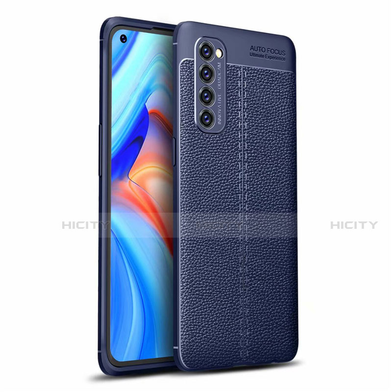 Custodia Silicone Morbida In Pelle Cover per Oppo Reno4 Pro 4G