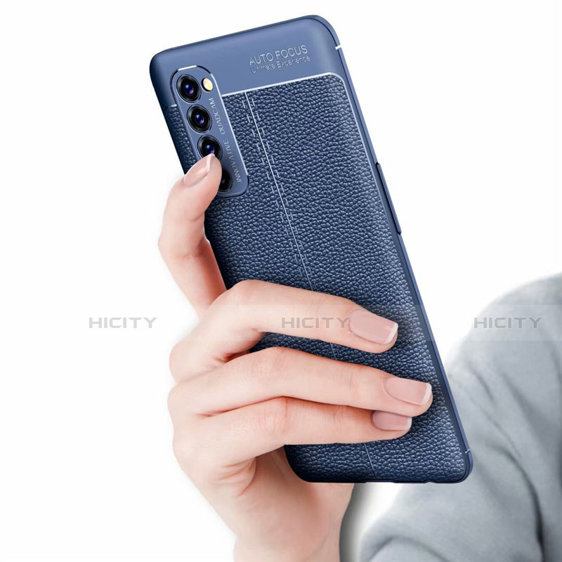 Custodia Silicone Morbida In Pelle Cover per Oppo Reno4 Pro 4G