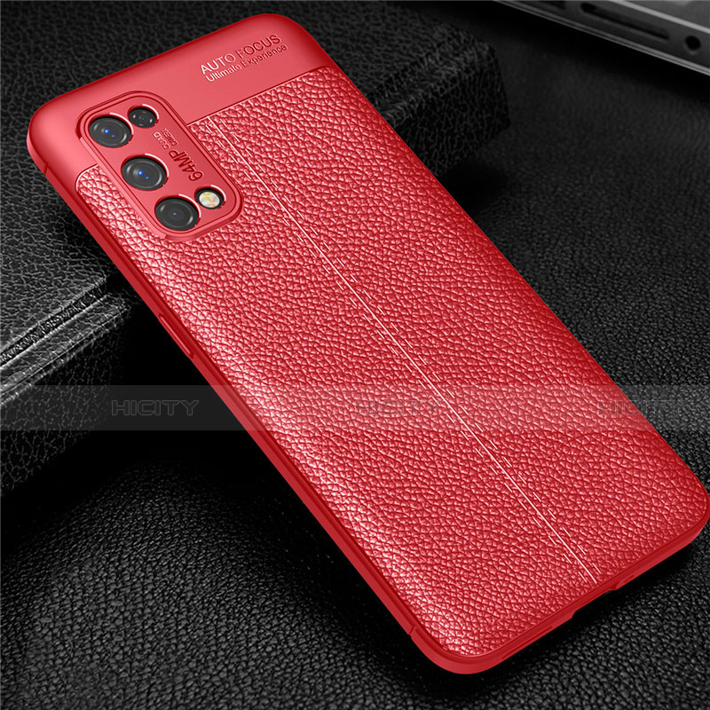 Custodia Silicone Morbida In Pelle Cover per Realme Q2 Pro 5G Rosso