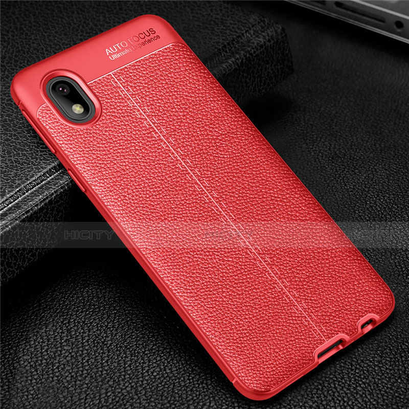 Custodia Silicone Morbida In Pelle Cover per Samsung Galaxy A01 Core Rosso