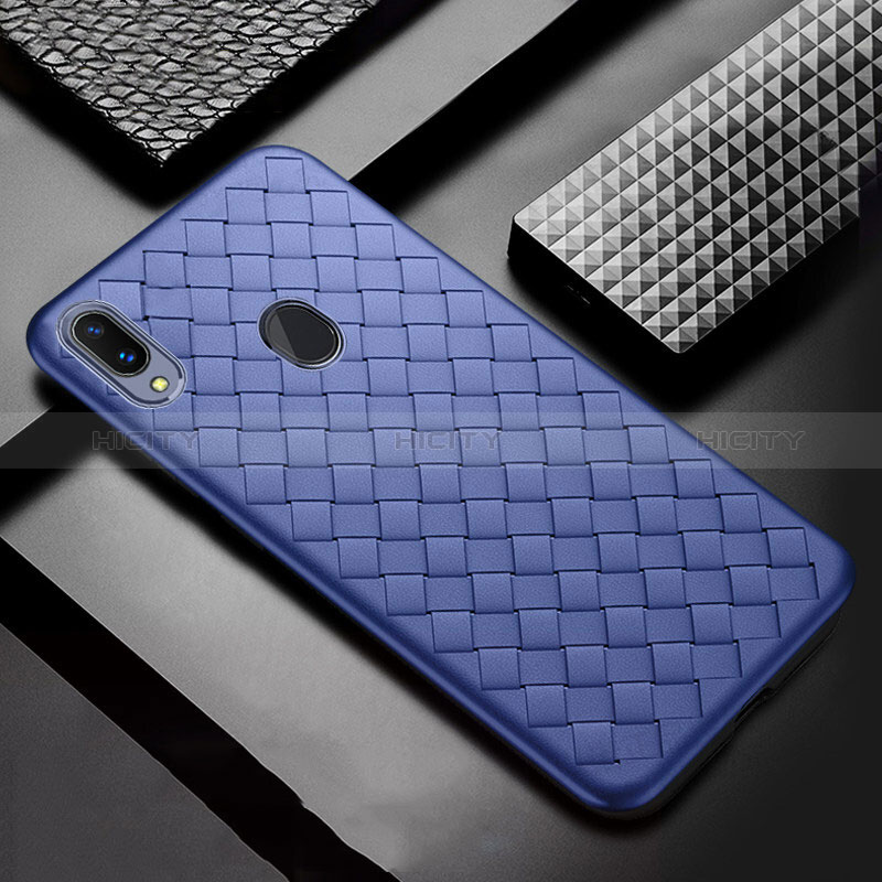 Custodia Silicone Morbida In Pelle Cover per Samsung Galaxy A20 Blu