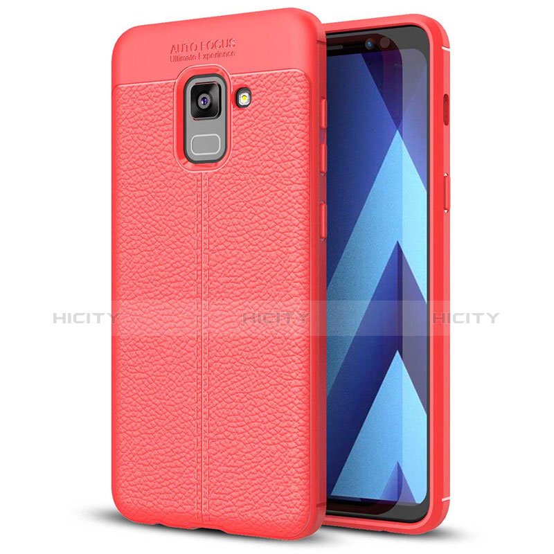 Custodia Silicone Morbida In Pelle Cover per Samsung Galaxy A5 (2018) A530F Rosso