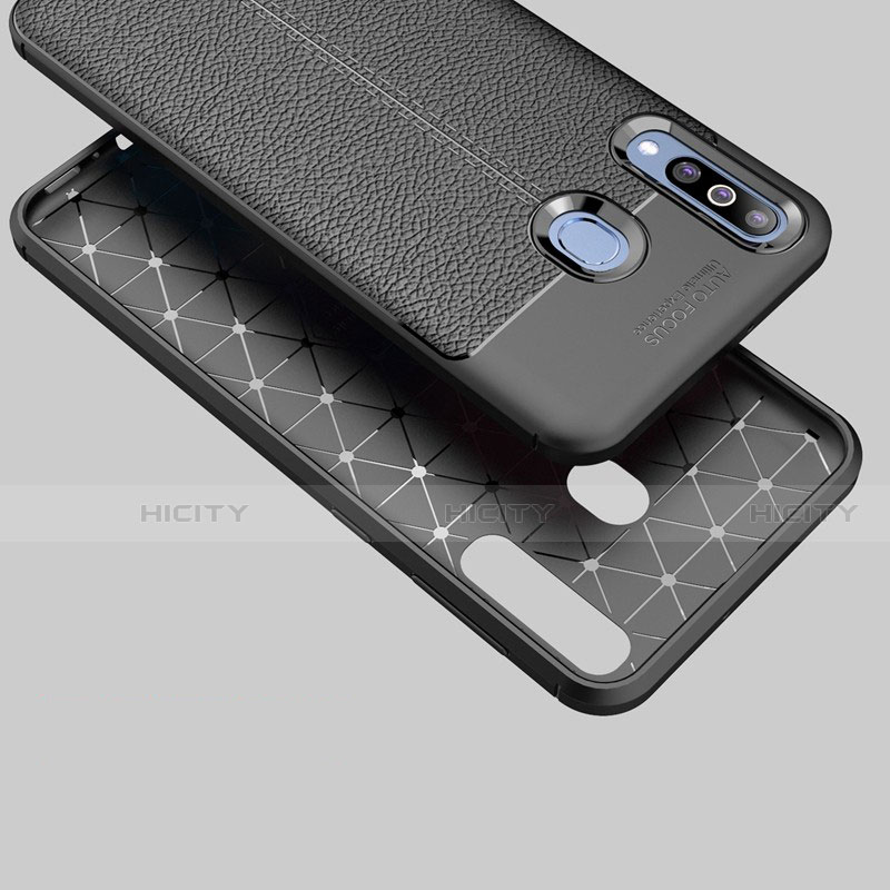 Custodia Silicone Morbida In Pelle Cover per Samsung Galaxy A60