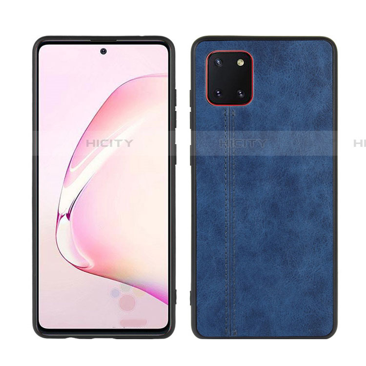 Custodia Silicone Morbida In Pelle Cover per Samsung Galaxy A81 Blu