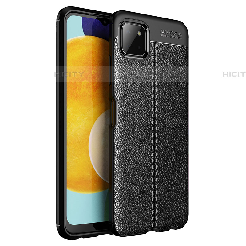 Custodia Silicone Morbida In Pelle Cover per Samsung Galaxy F42 5G Nero