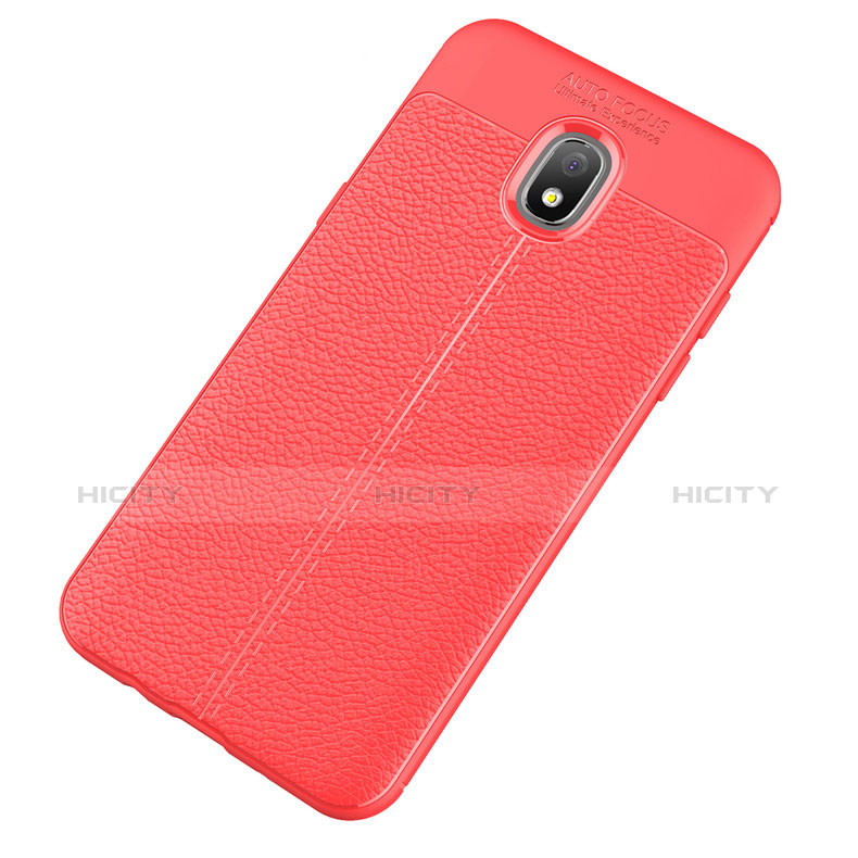 Custodia Silicone Morbida In Pelle Cover per Samsung Galaxy J7 (2018) J737 Rosso