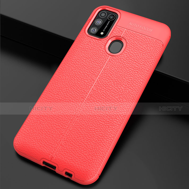 Custodia Silicone Morbida In Pelle Cover per Samsung Galaxy M21s Rosso
