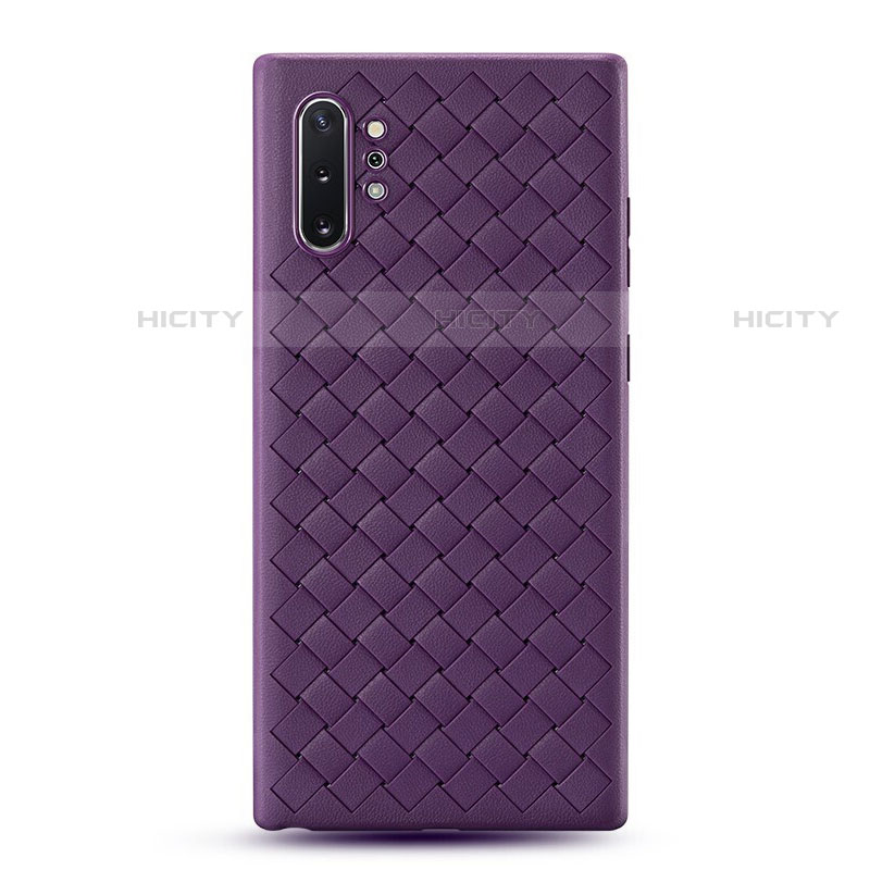 Custodia Silicone Morbida In Pelle Cover per Samsung Galaxy Note 10 Plus 5G Viola