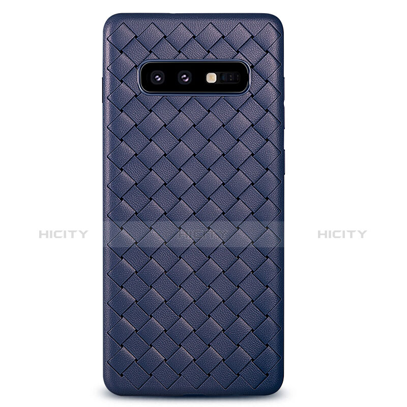 Custodia Silicone Morbida In Pelle Cover per Samsung Galaxy S10e Blu