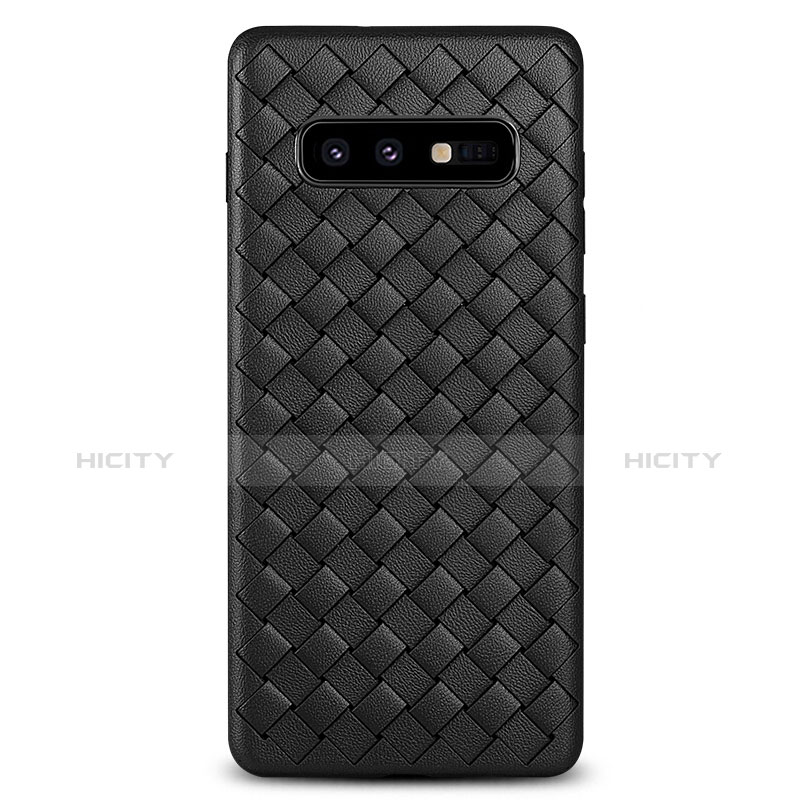 Custodia Silicone Morbida In Pelle Cover per Samsung Galaxy S10e Nero