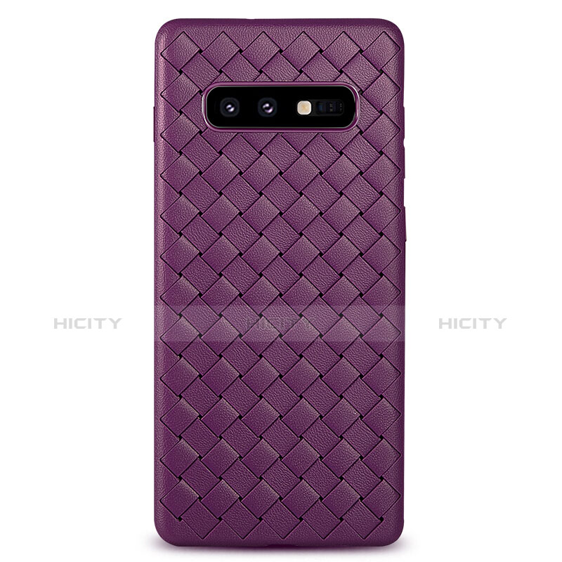 Custodia Silicone Morbida In Pelle Cover per Samsung Galaxy S10e Viola