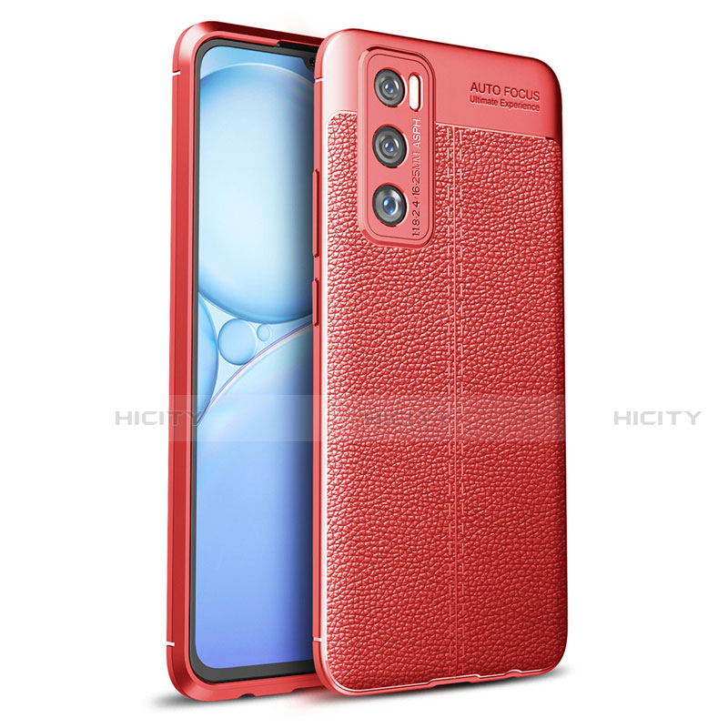 Custodia Silicone Morbida In Pelle Cover per Vivo Y70 (2020) Rosso