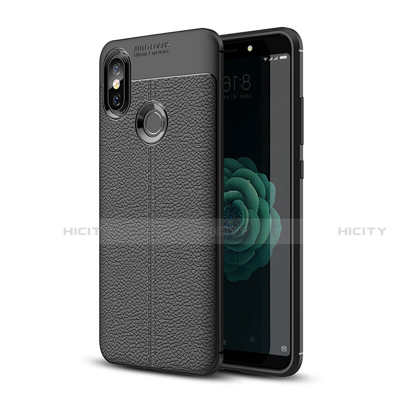 Custodia Silicone Morbida In Pelle Cover per Xiaomi Mi 6X Nero