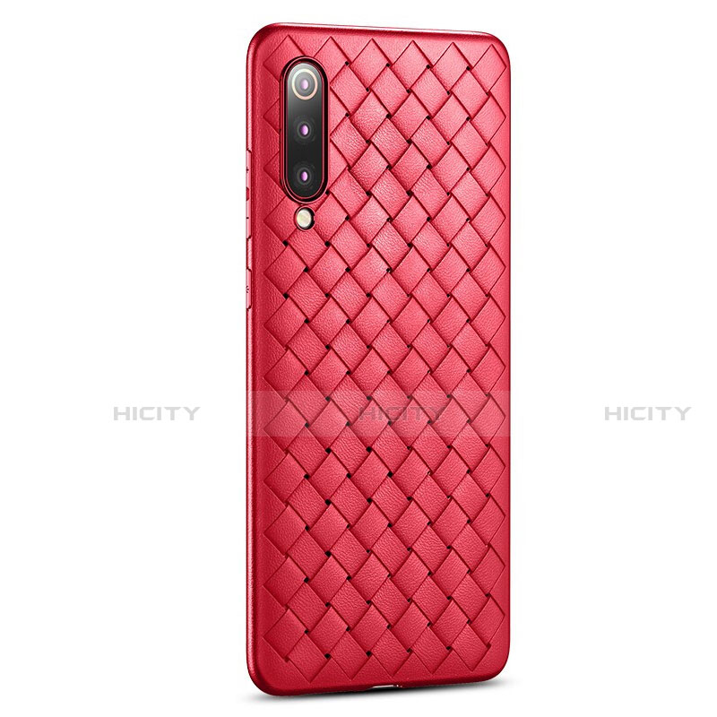 Custodia Silicone Morbida In Pelle Cover per Xiaomi Mi 9 Pro Rosso