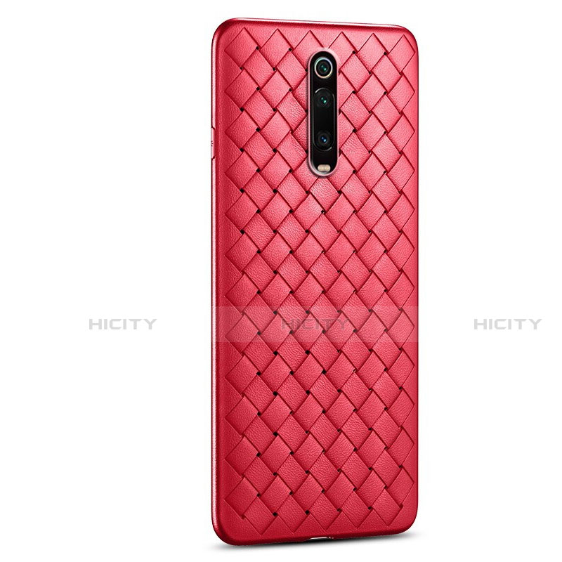 Custodia Silicone Morbida In Pelle Cover per Xiaomi Mi 9T Pro Rosso