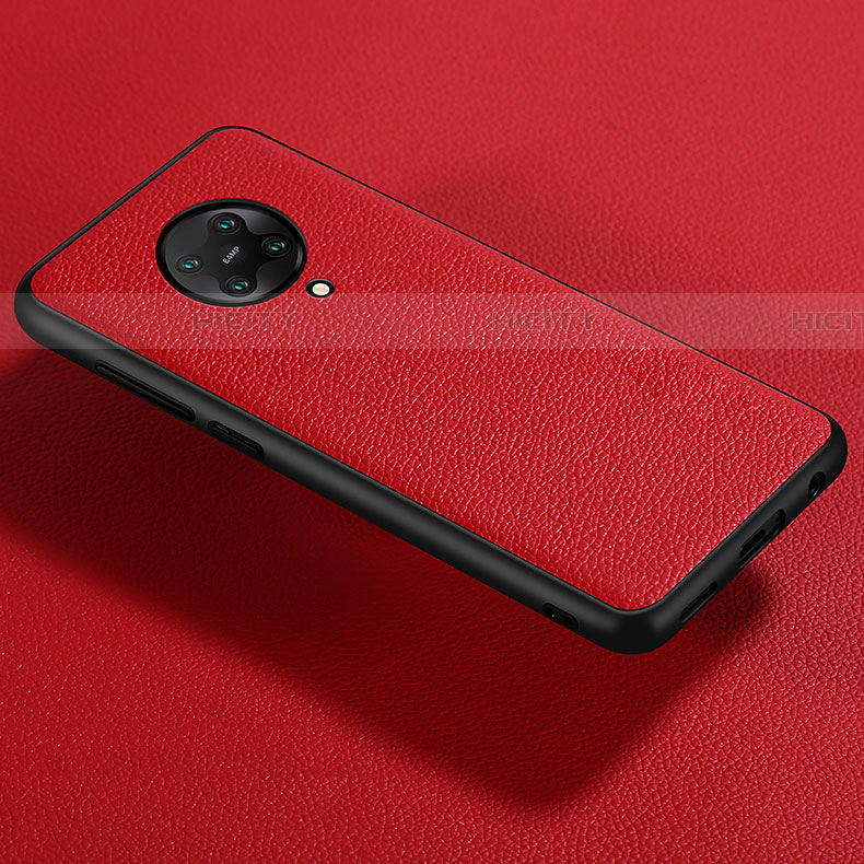 Custodia Silicone Morbida In Pelle Cover per Xiaomi Poco F2 Pro Rosso