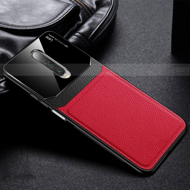 Custodia Silicone Morbida In Pelle Cover per Xiaomi Poco X2 Rosso