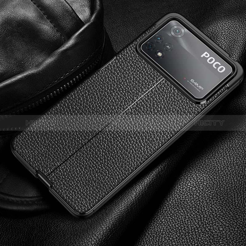 Custodia Silicone Morbida In Pelle Cover per Xiaomi Poco X4 Pro 5G