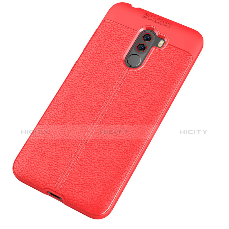 Custodia Silicone Morbida In Pelle Cover per Xiaomi Pocophone F1 Rosso