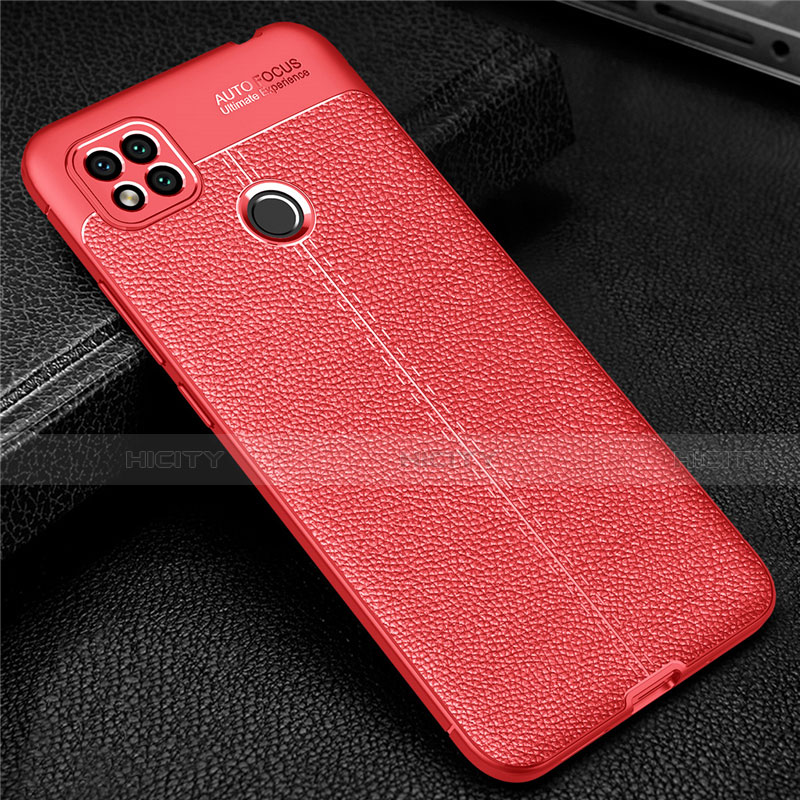 Custodia Silicone Morbida In Pelle Cover per Xiaomi Redmi 9 India Rosso