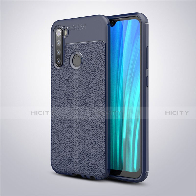 Custodia Silicone Morbida In Pelle Cover per Xiaomi Redmi Note 8 Blu