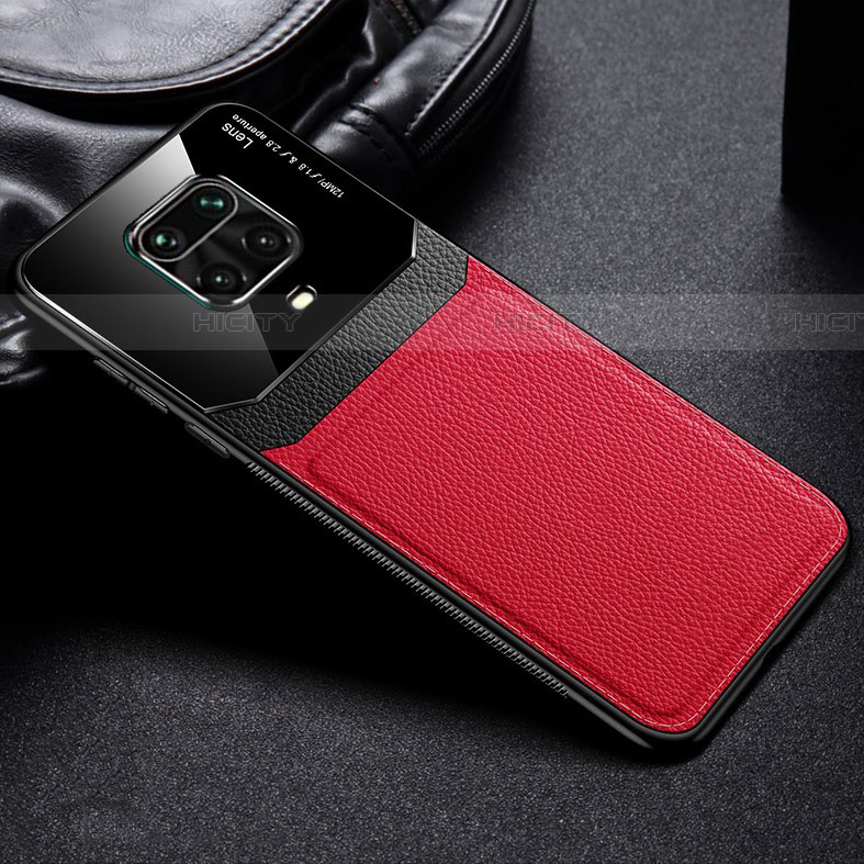 Custodia Silicone Morbida In Pelle Cover per Xiaomi Redmi Note 9S Rosso