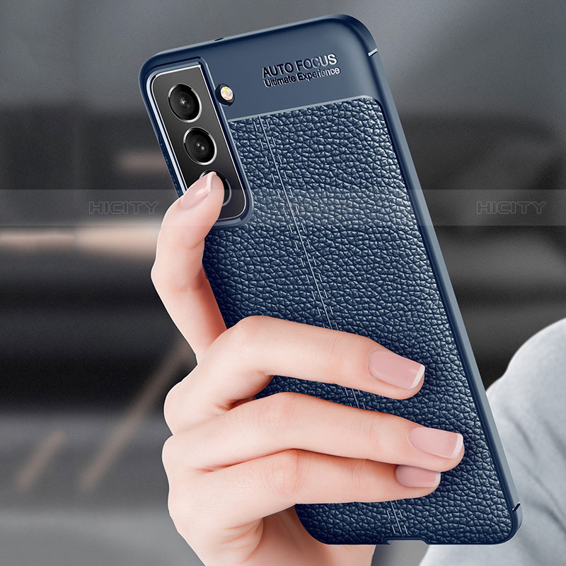 Custodia Silicone Morbida In Pelle Cover Q01 per Samsung Galaxy S21 Plus 5G