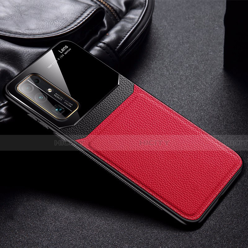 Custodia Silicone Morbida In Pelle Cover S01 per Huawei Honor 30 Rosso