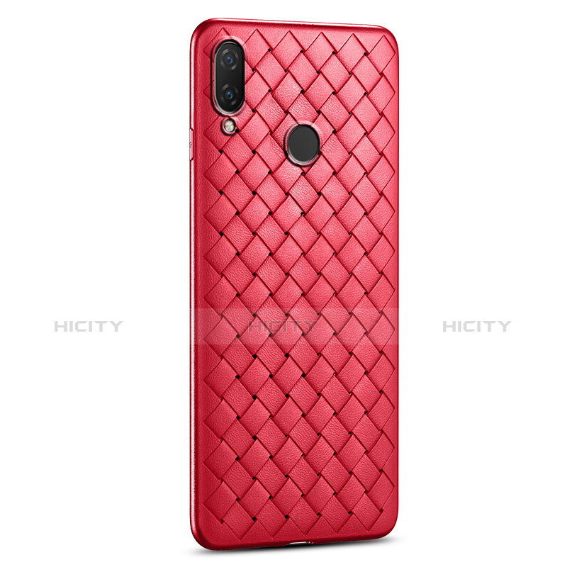 Custodia Silicone Morbida In Pelle Cover S01 per Huawei P Smart (2019) Rosso