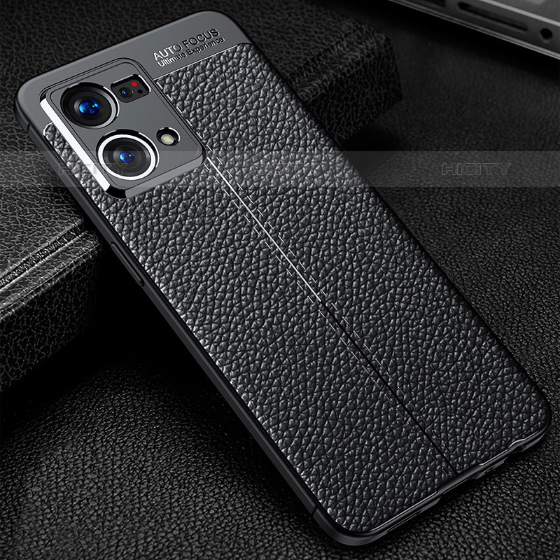 Custodia Silicone Morbida In Pelle Cover S01 per Oppo F21s Pro 4G Nero