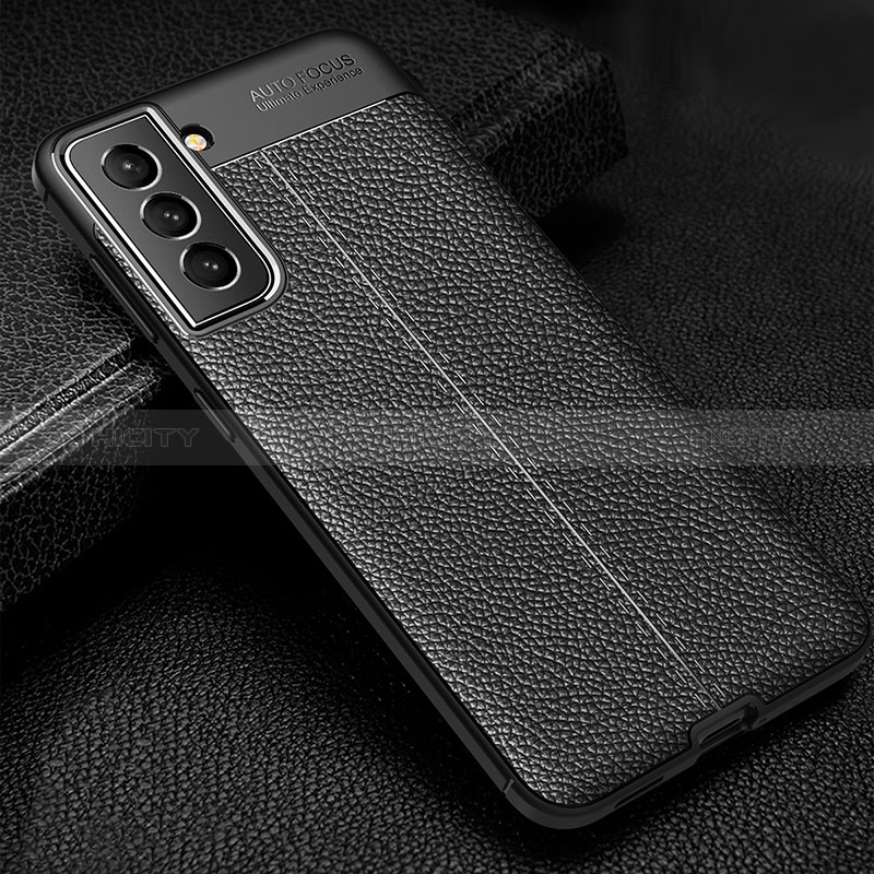 Custodia Silicone Morbida In Pelle Cover S01 per Samsung Galaxy S25 Plus 5G Nero