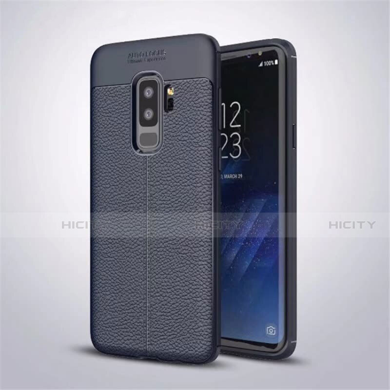 Custodia Silicone Morbida In Pelle Cover S01 per Samsung Galaxy S9 Plus