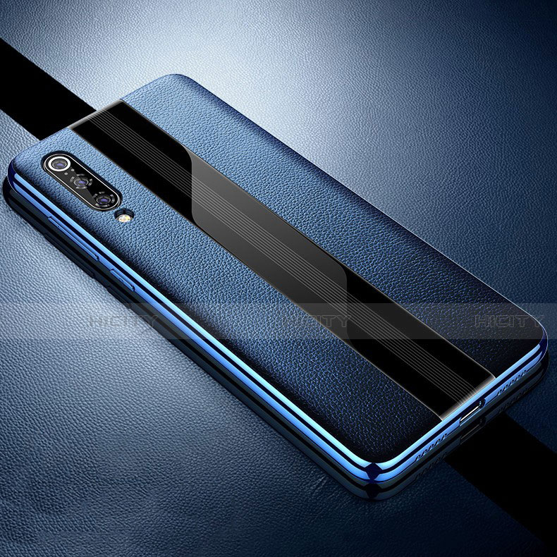 Custodia Silicone Morbida In Pelle Cover S01 per Xiaomi Mi 9 Lite Blu