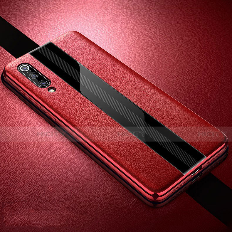 Custodia Silicone Morbida In Pelle Cover S01 per Xiaomi Mi 9 Pro 5G Rosso