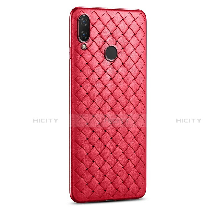 Custodia Silicone Morbida In Pelle Cover S01 per Xiaomi Redmi Note 7 Rosso