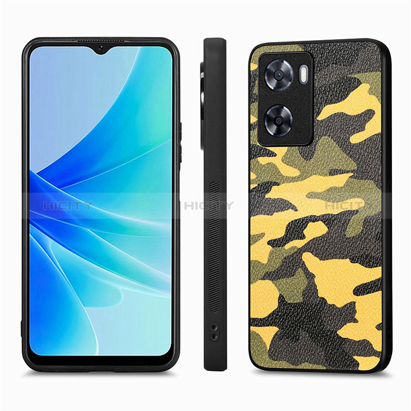 Custodia Silicone Morbida In Pelle Cover S01D per Oppo A77 4G