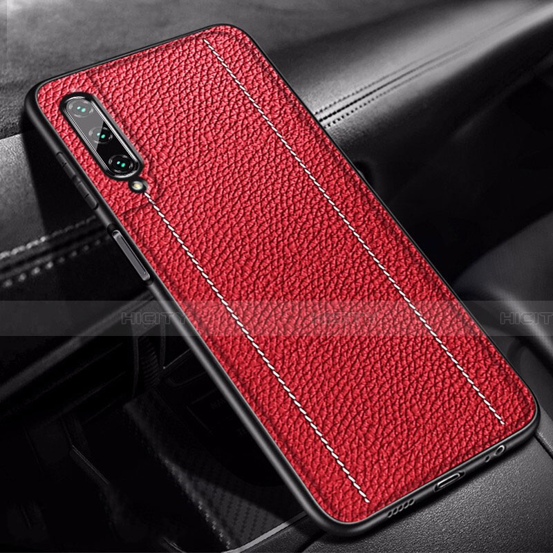 Custodia Silicone Morbida In Pelle Cover S02 per Huawei Honor 9X Pro Rosso