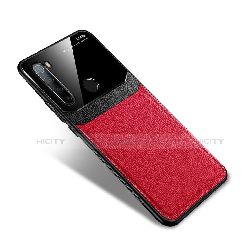Custodia Silicone Morbida In Pelle Cover S02 per Xiaomi Redmi Note 8 (2021) Rosso