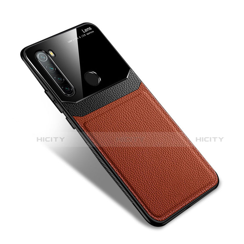 Custodia Silicone Morbida In Pelle Cover S02 per Xiaomi Redmi Note 8T Marrone