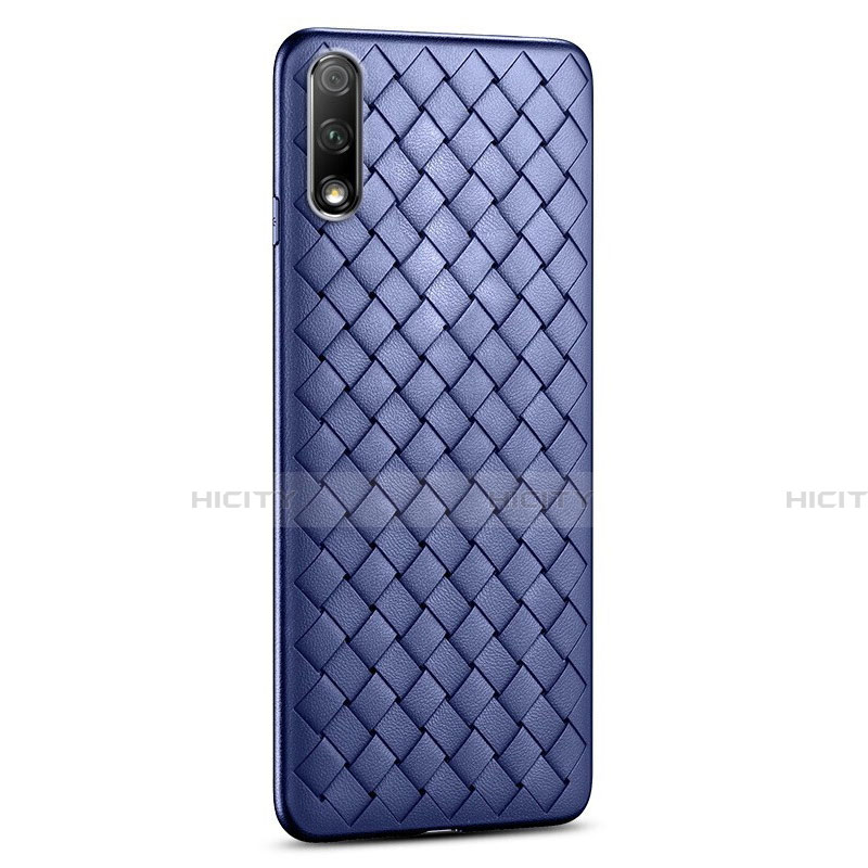 Custodia Silicone Morbida In Pelle Cover S03 per Huawei Honor 9X Blu