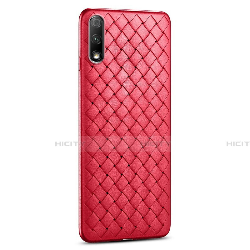 Custodia Silicone Morbida In Pelle Cover S03 per Huawei Honor 9X Rosso