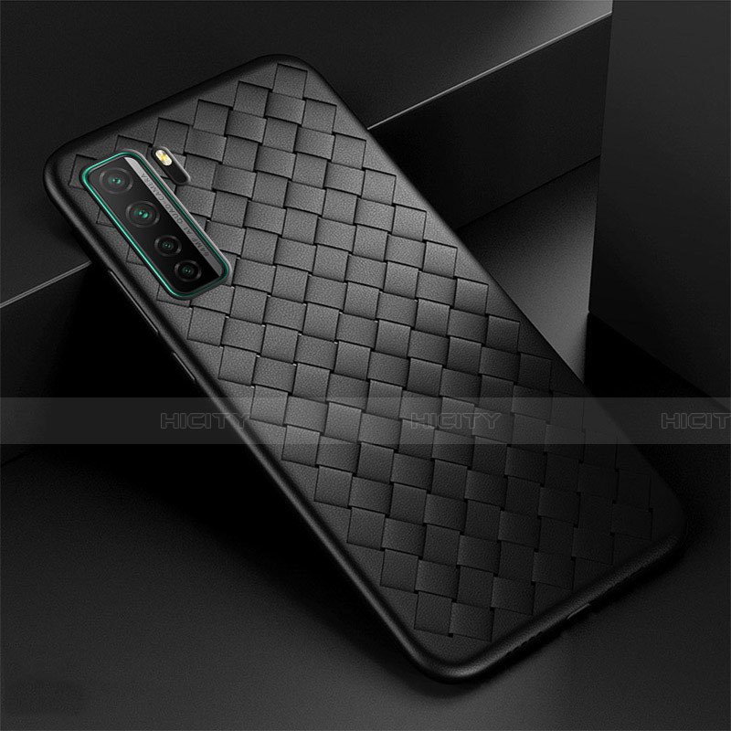 Custodia Silicone Morbida In Pelle Cover S03 per Huawei Nova 7 SE 5G Nero