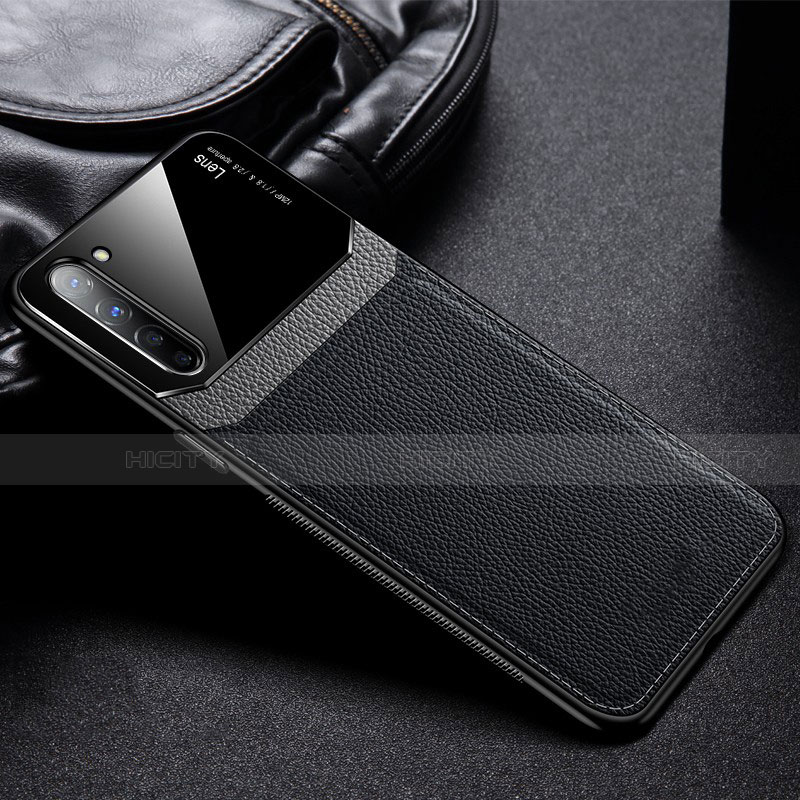 Custodia Silicone Morbida In Pelle Cover S03 per Oppo K7 5G Nero